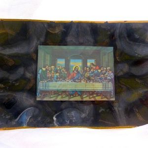Vintage Last Supper Wall Hanging, /Tray, Hand Made